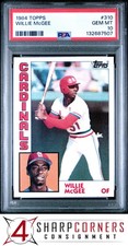 1984 TOPPS #310 WILLIE McGEE CARDINALS PSA 10