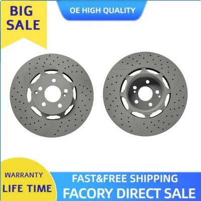 Rear Brake Drilled Disc Rotors For 2018 2019 2020 2021 Mercedes Benz E63 Amg S 