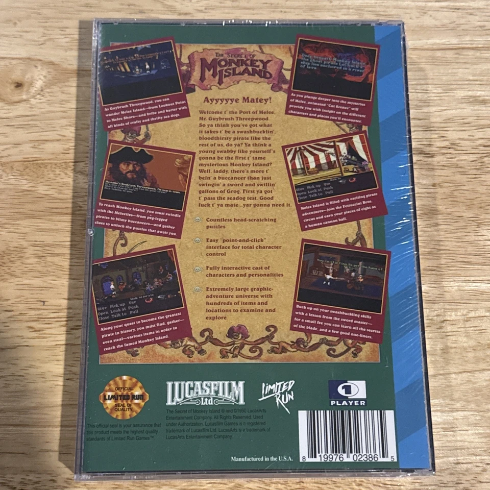 The Secret Of Monkey Island - Classic Edition [Limited Run Sega CD] NEW Sealed - Image 2 of 4