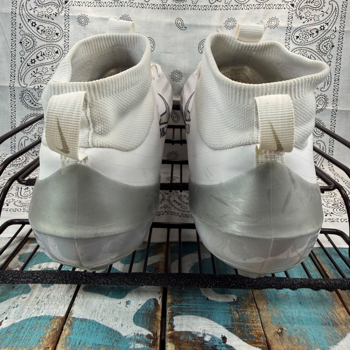 Nike Zoom Air Vapor Pro 1 Cleats / White-Metallic Siler / Size 16 - FB3298 100 Nike Vapor Pro 1 Men main image 2