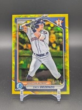 Zach Dezenzo 2024 Bowman Chrome Prospects Sapphire 1st Yellow #'d /75 #BCP-161