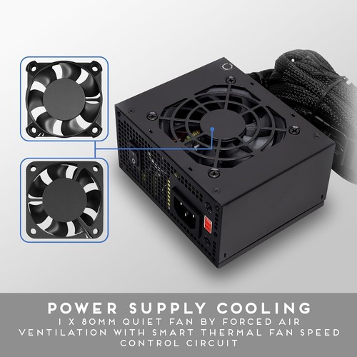 Apevia SFX AP400W 400W Mini ITX Power Supply with 80mm Cooling Fan - Picture 5 of 7