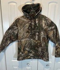 RealTree XTRA Camo Men's L Performance Logo Hoodie Pullover Sweatshirt Antlers