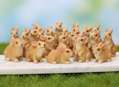 Osterhasen Tischdeko  Hasenfigur 32 Stück Tischdeko Ostern Dekofiguren Frühling