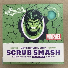 Dr. Squatch Limited Edition SCRUB SMASH Natural Soap Bar MARVEL HULK