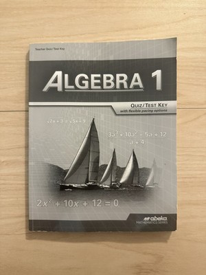 BRAND NEW!!! Abeka Algebra 1 Quiz/Test Key Teacher Edition