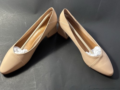 New Size 10 HEEZ Women's Pumps Chunky Block Low Heel Closed Toe Dress Fast Ship - Picture 6 of 9