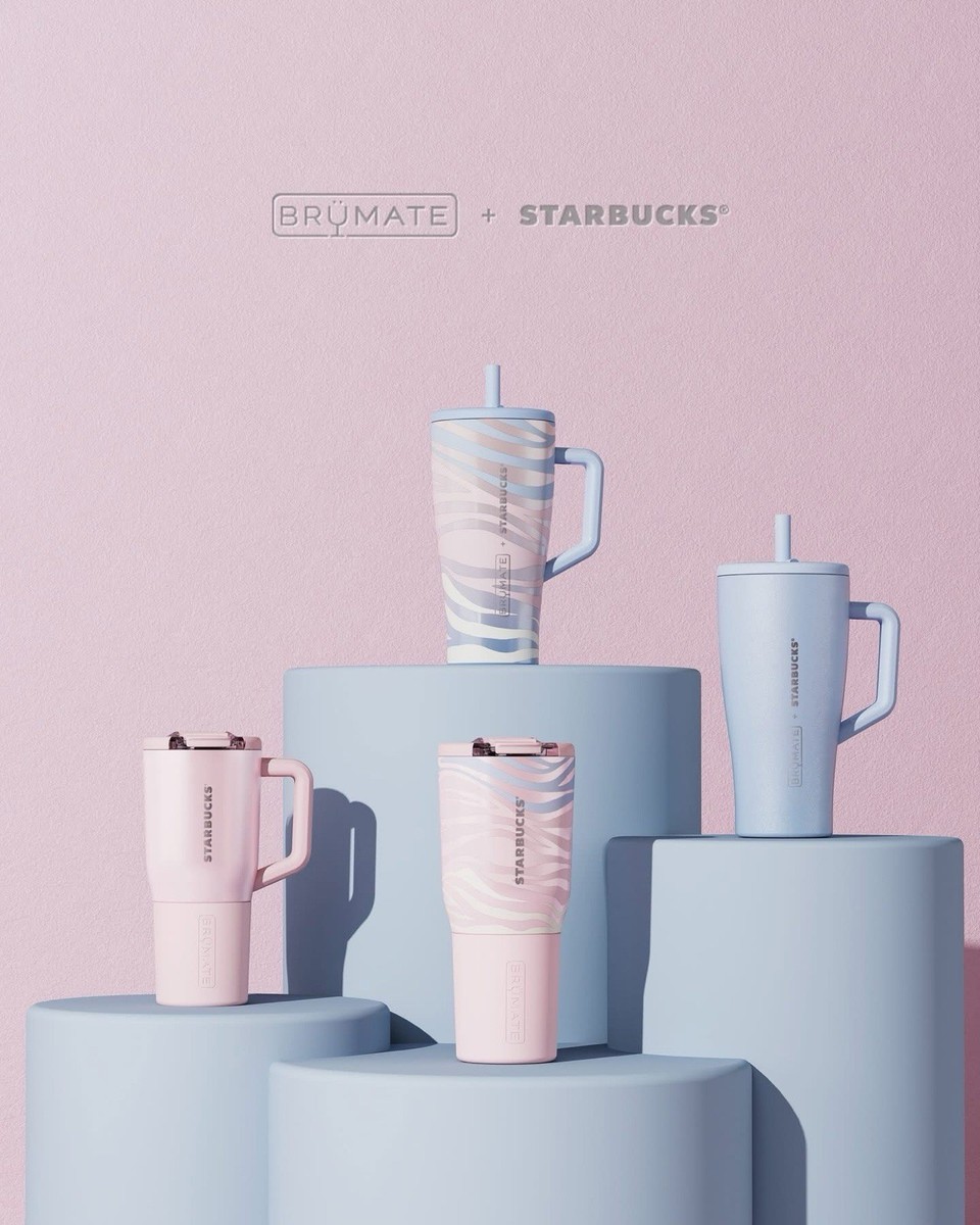 Brumate X Starbucks Philippines 31oz Nav Pink Pastel Stripes BNWT