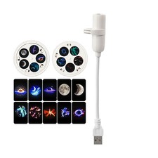 2-in-1 Galaxy Projector Night Light Usb Starry Sky Moon Ocean Projector Lamp Et