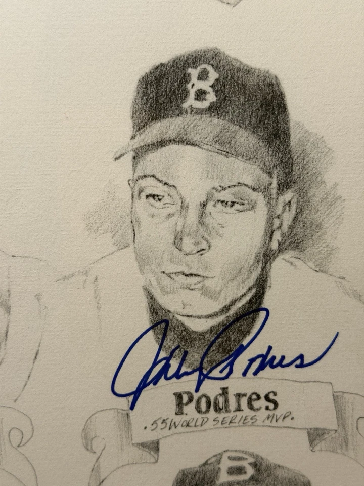 Jackie Robinson Dodgers 1947 50th Anniversary Auto Lithograph #131/1400 JSA - Image 3 of 4