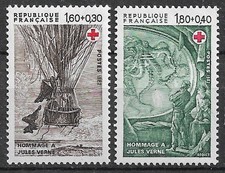 Timbre FRANCE Neuf**  YT 2247 2248 Croix rouge Hommage à Jules vergne 1982