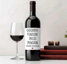 2 Funny Retirement Wine Labels – Gift for Grandparents & Friends, Party Decor