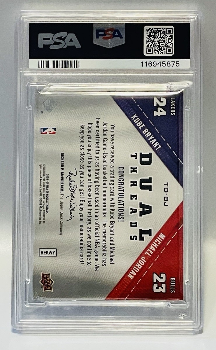 Kobe Bryant & Michael Jordan *Game Used* 2008 SP Rookie Threads