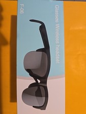 Smart Glasses Wireless Headset,Waterproof Black w/ Built-in Speaker and Mic