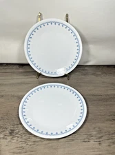 Vintage Corelle by Corning Snowflake Blue Garland 8½" Luncheon Plates Set of 5
