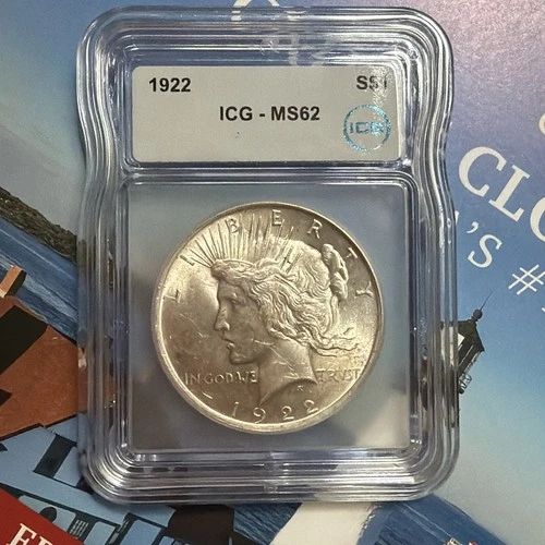 ICG 1922 MS62 Peace Dollar 🇺🇸