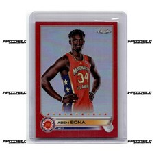 2022 Topps Chrome McDonald's A/A - Red #63 Adem Bona Rookie /5 BOOKEND