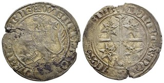 FITZ LUXEMBURG WENZEL II NEUER GROSCHEN GROS BELGIEN BRABANT SILBER ±±QQQ1196