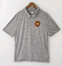The Washington Football Team Men's XLarge Gray Polo Logo Front New Without Tags