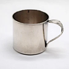 Collectable Vintage International Silver Co Victorian Rose Silverplate Child Cup