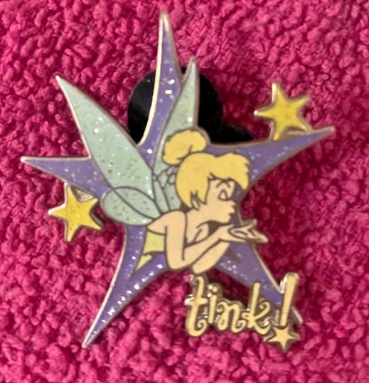 Disney Tinker Bell Blowing Kiss 2003 Glitter Star Pin 24278