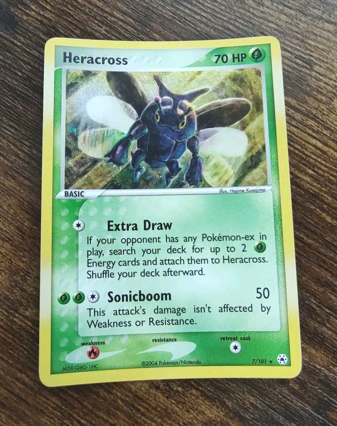 Pokémon Heracross 7/101 Holo Rare EX Hidden Legends