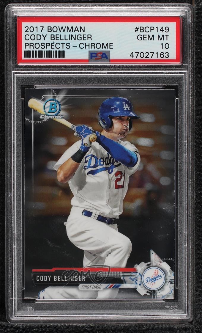 2017 Bowman Chrome Prospects Cody Bellinger #BCP149 PSA 10 GEM MT uk2