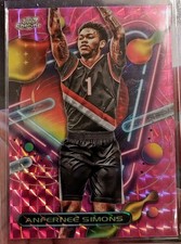 2023-24 Topps Cosmic Chrome NBA Anfernee Simons #104 Pink Galaxy Refractor