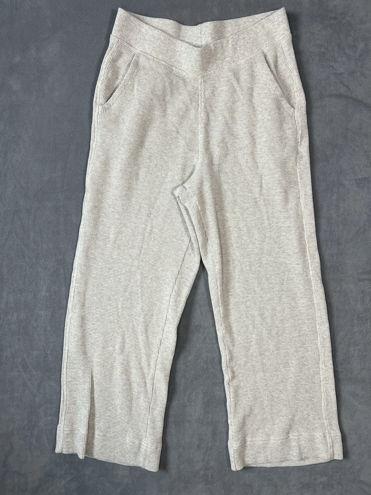 Pact Women's Cotton Thermal Waffle Wide Leg Lounge Pants Grey Medium Cropped
Opens in a new window o