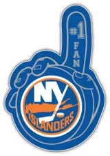 New York Islanders Puck Hand NHL Sport Car Bumper Sticker Decal "SIZES''
