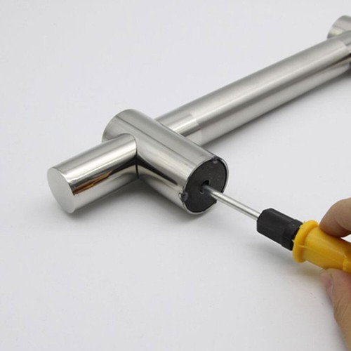 Poignées de porte en acier inoxydable 1pc Bouton de tube réglable (argent) - Imagen 8 de 12