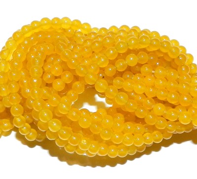 GR932 Golden Yellow Malay Jade 4mm Round Quartz Gemstone Beads 15'' 