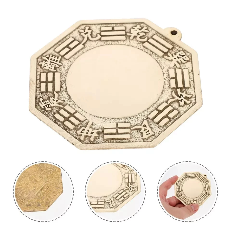 Espejo chino Bagua Feng Shui protección contra positivos negativos dañinos E... Foto 2 de 4