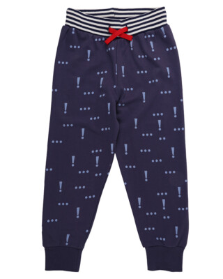 Lilly and Sid Jungen Jogginghose Navy mit Limited Edition Exclamation Print 