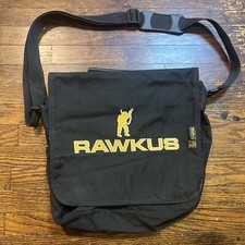 Rawkus Records DJ/ Messenger Bag 90s Hip-Hop Label Vinyl Made In USA Black