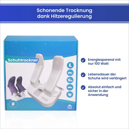 Schuhtrockner elektrisch mit Ozon Antibakeriell Schuhwärmer Fußballschuh Ski DE - Bild 4 von 11