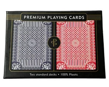 Peter Pauper Press Blue and Red Premium Playing Cards Two Standard Decks