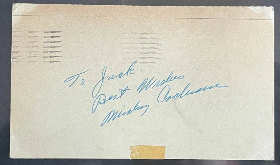 Mickey Cochrane signed GPC Postcard JSA LOA Baseball HOF Auto Z2082 - Image 2 of 4