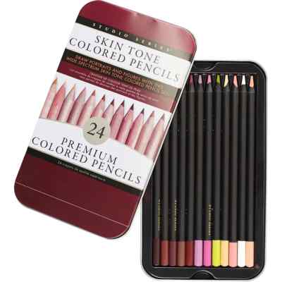 Peter Pauper Press Skin Tone Colored Pencils 24-Pack