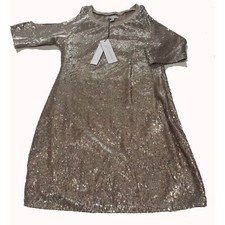 Gold Dazzle Mini With A Peek-a-boo Sleeve, NWT Size Small