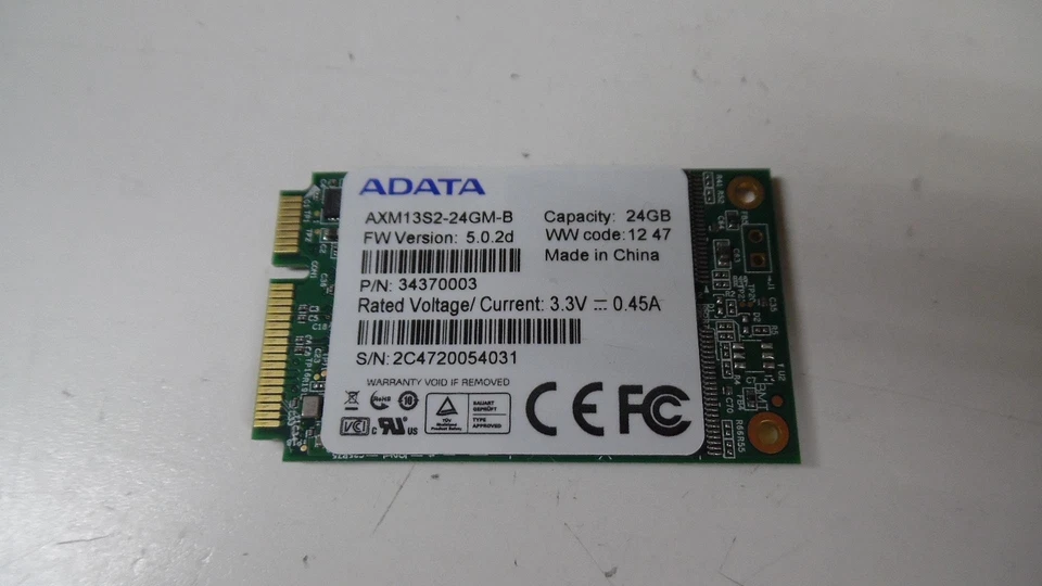 Genuine Sony VAIO PCG-71211L ADATA 24GB SSD - AXM13S2-24GM-B - Tested - Image 2 of 4