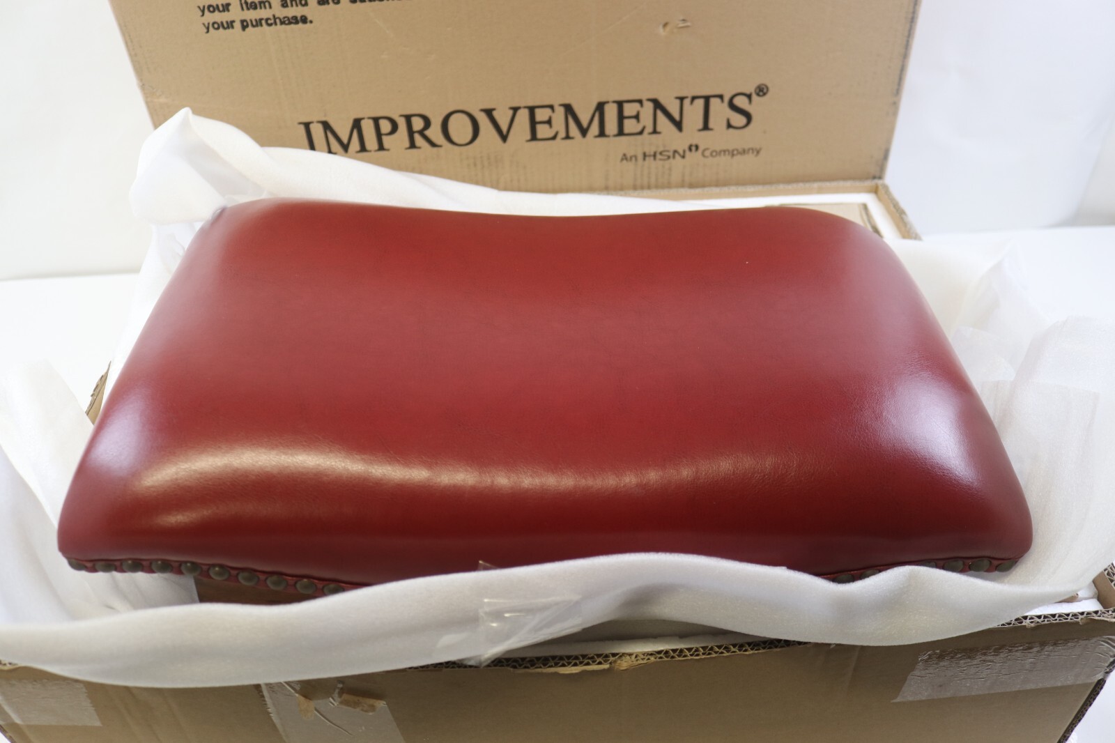 NEW Improvements Faux Leather Saddle Dining Stool in Red # 512891 SEE PHOTOS