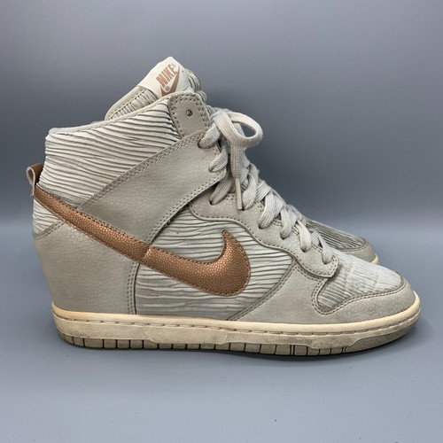 Nike Dunk Sky Hi Wedge Boots UK7 Womens Grey Bekett Trainer Sneaker Y2K - Picture 4 of 19