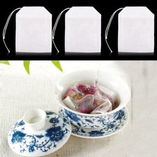 Resuable 100x Muslin Filter Bags Soup Herb Flower Tea Cheese Cookig Drawstring 0.05 per strip