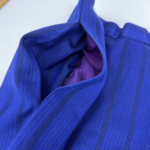 André Barreau Skirt Suit w Cropped Jacket VTG Deep Purple Pinstripes Sz 8 EUC - Picture 14 of 16