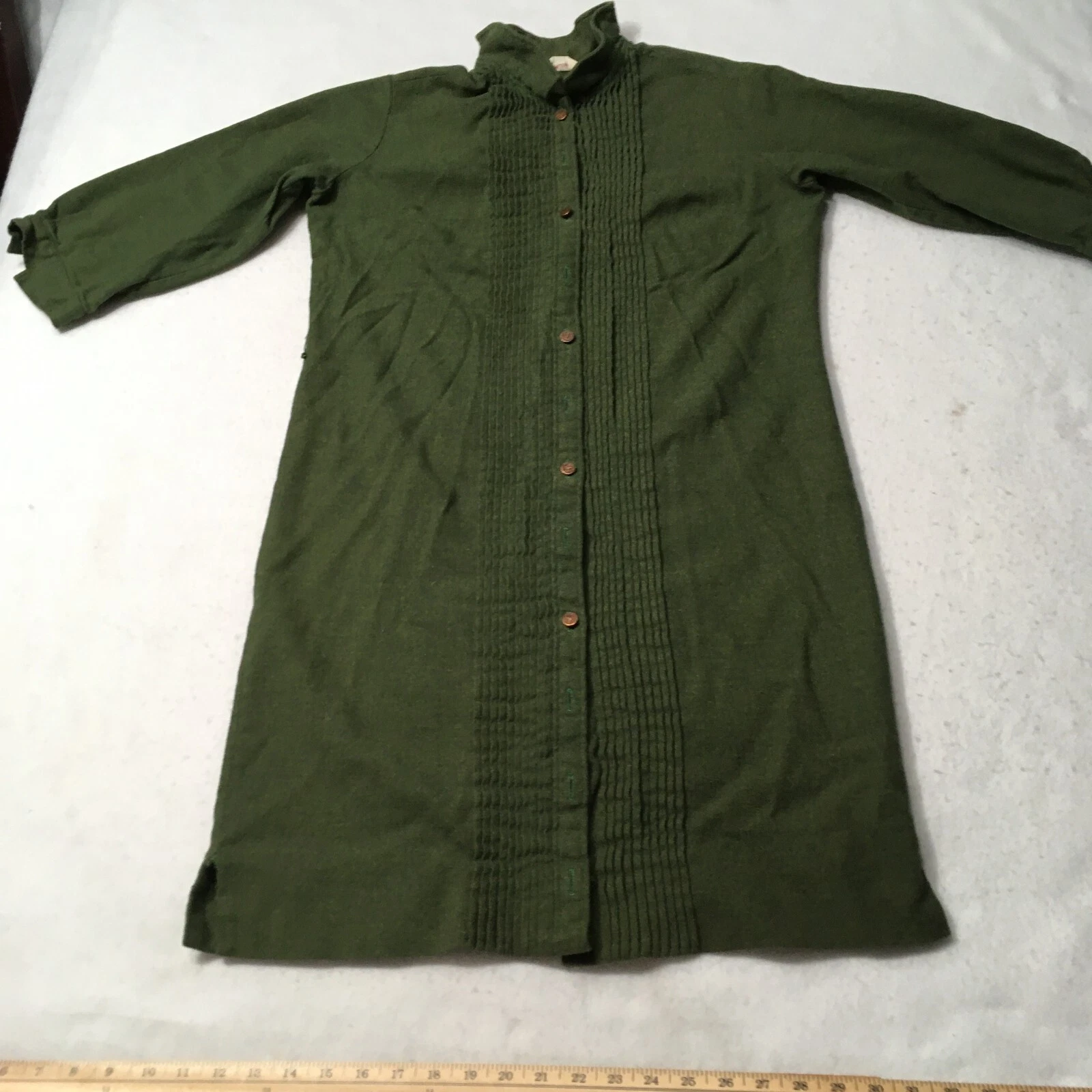 VETEMENTS Cappotto verde country miss abbottonato International Ladie's Garment Union dei lavoratori