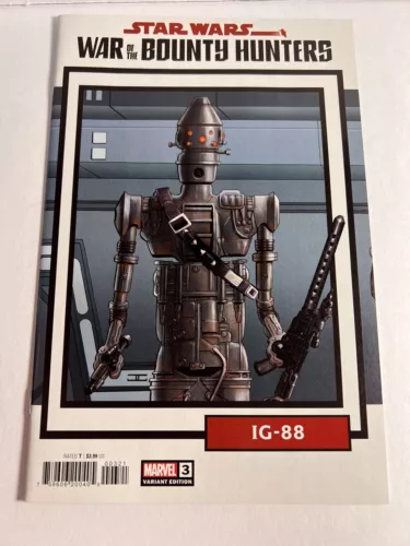 Star Wars: War of the Bounty Hunters #3 1:25 Cassaday Trading Card Variant 2021