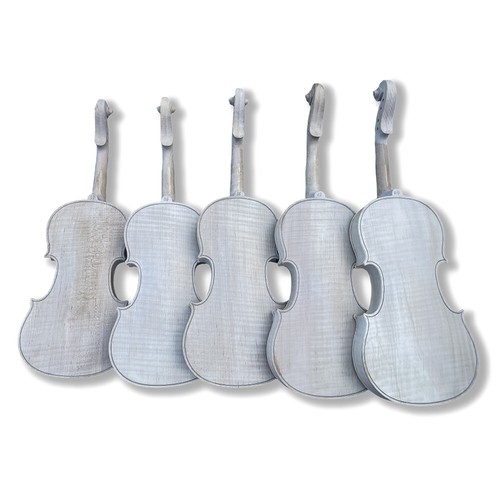 Handmade 4/4 Unfinished Violin Large Patterned Maple Wood - 第 1/4 張圖片