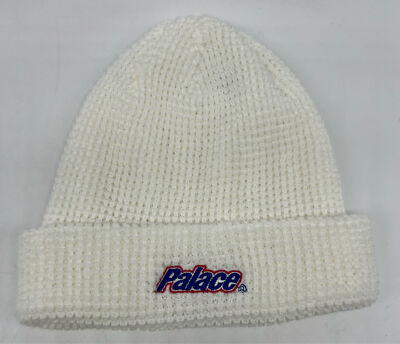 Palace Skateboards ivory chunky knit beanie with logo | eBay