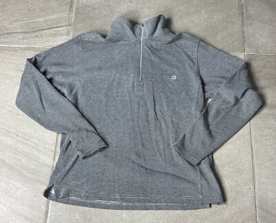 JACK WOLFSKIN Unisex Fleece 1/4 Zip Jacket Sweater White Back Medium USA SELLER
